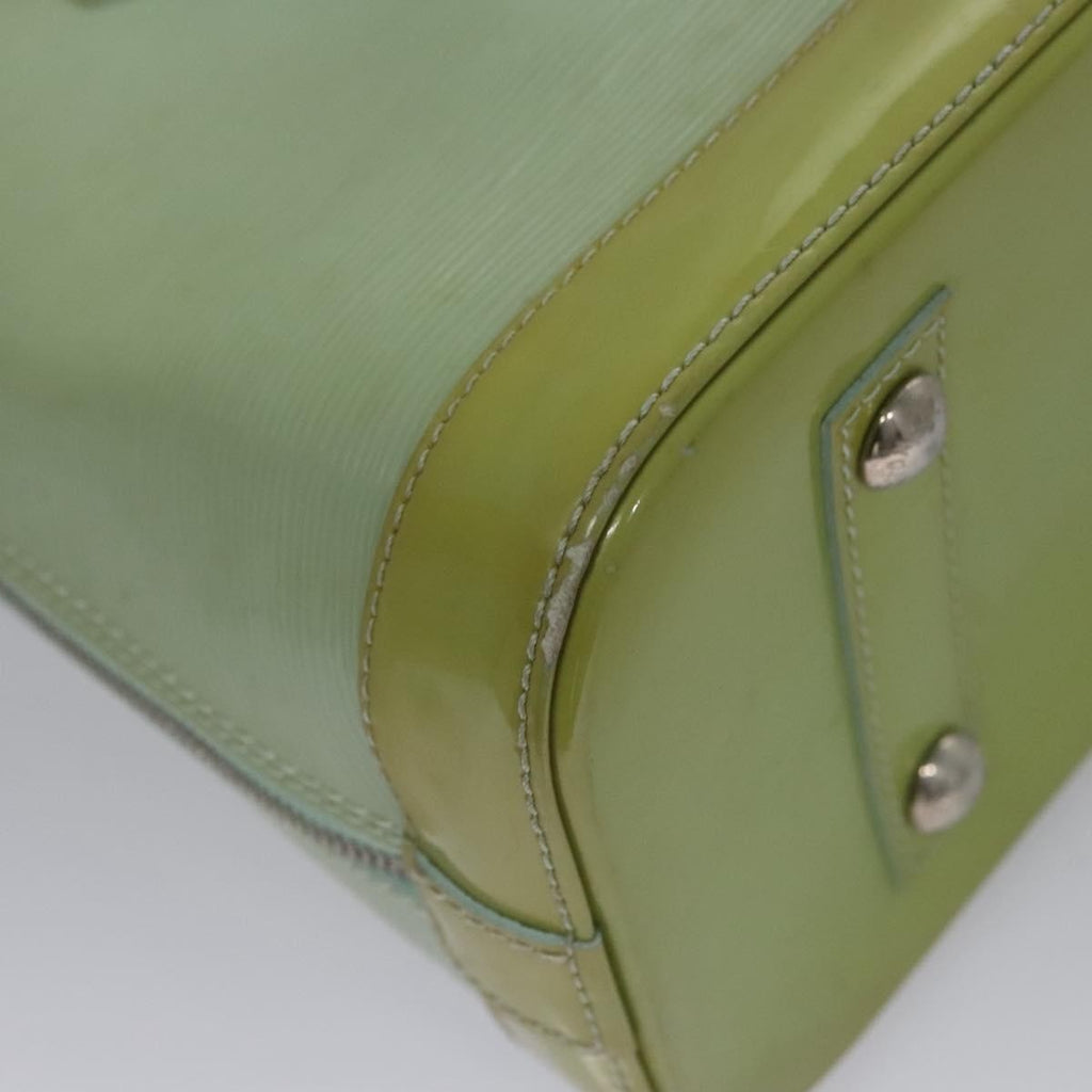 Louis Vuitton Alma Handbag Electric Epi Leather Green Patent_Leather Handbag