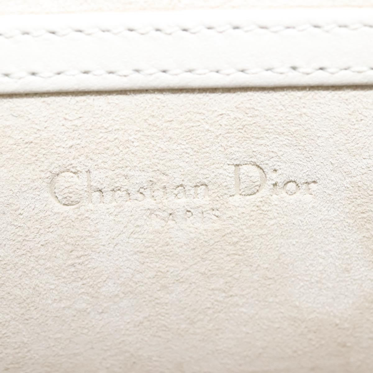 Christian Dior Ultra Matte Diorama Vertical Clutch On Chain Studded Leather Silver Patent_Leather Clutche & Pouche Bag (Pre-Owned)