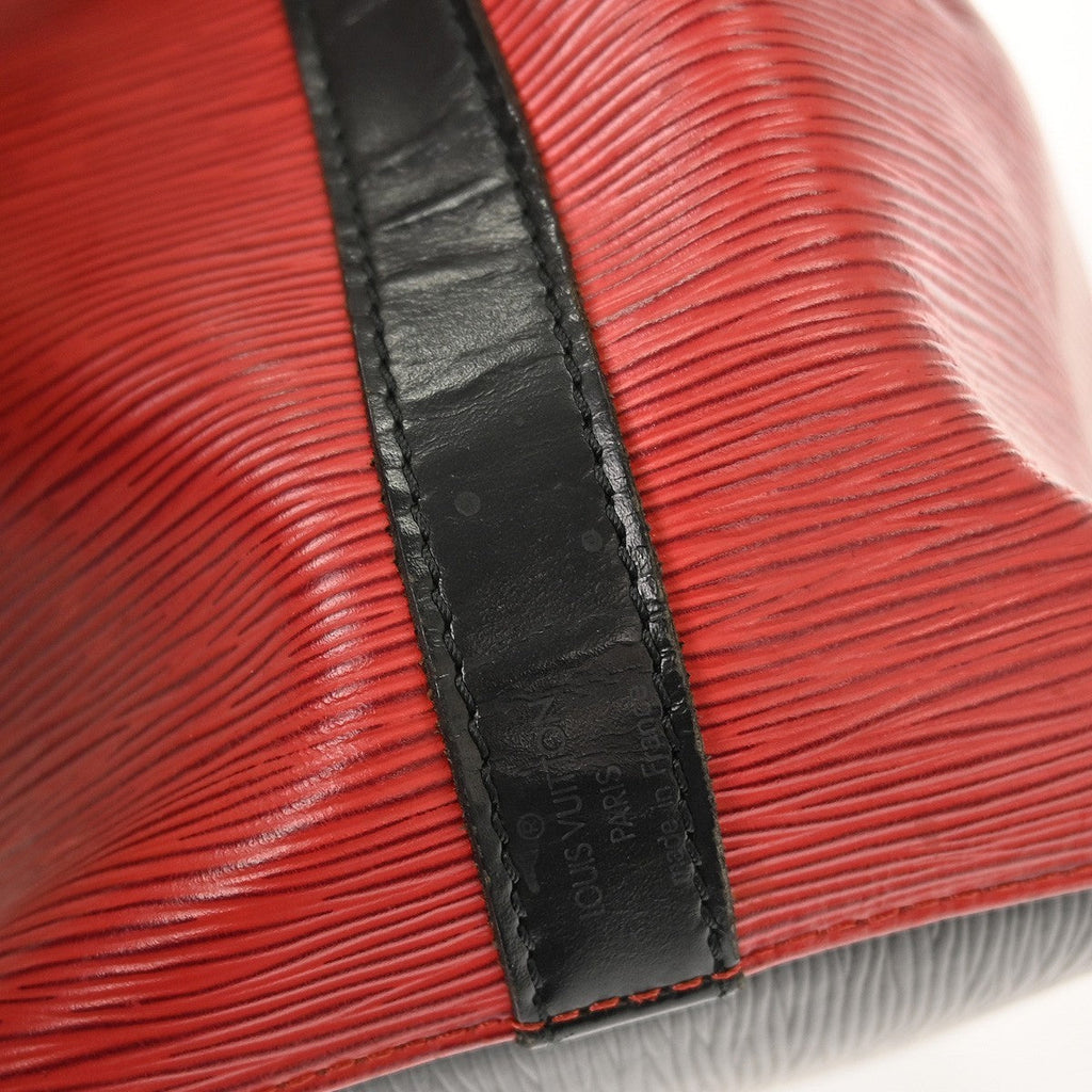 Louis Vuitton Bicolor Petit Noe Handbag Epi Leather Red Leather Shoulder Bag