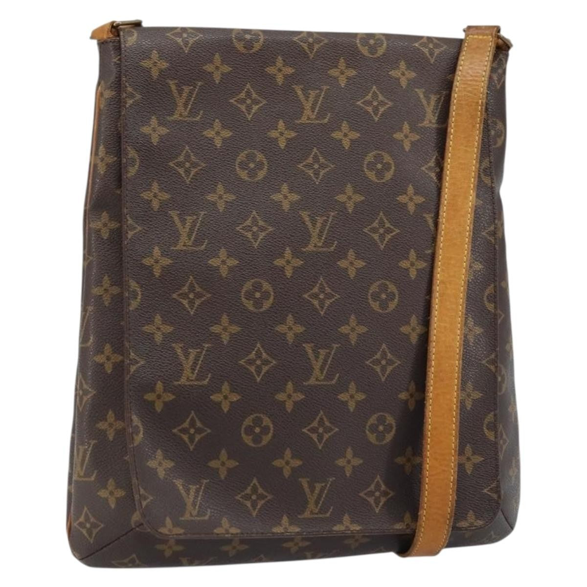 Louis Vuitton Musette Handbag Monogram Canvas Brown Canvas Shoulder Bag