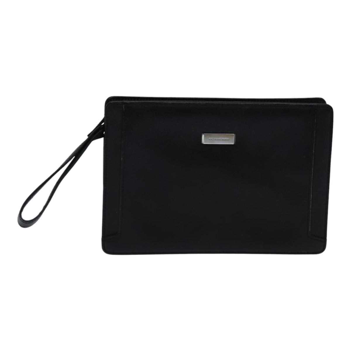 Burberry Vintage Pouch Leather Black Leather Clutche & Pouche Bag