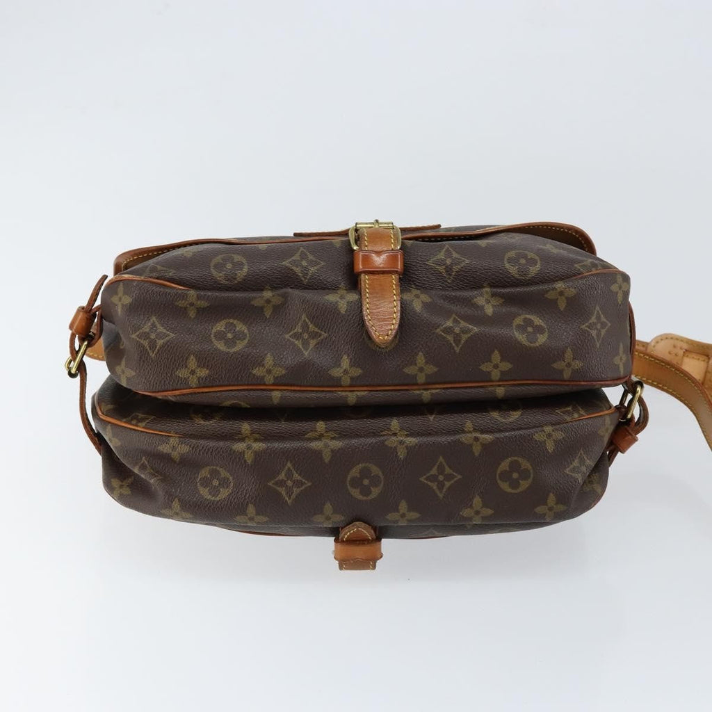 Louis Vuitton Saumur Handbag Monogram Canvas Brown Canvas Shoulder Bag