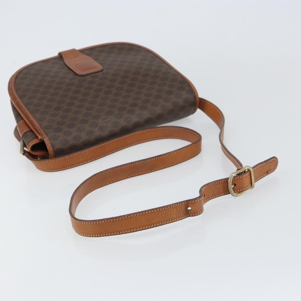 Celine Macadam Shoulder Bag Pvc Leather Brown Pvc Shoulder Bag Bag