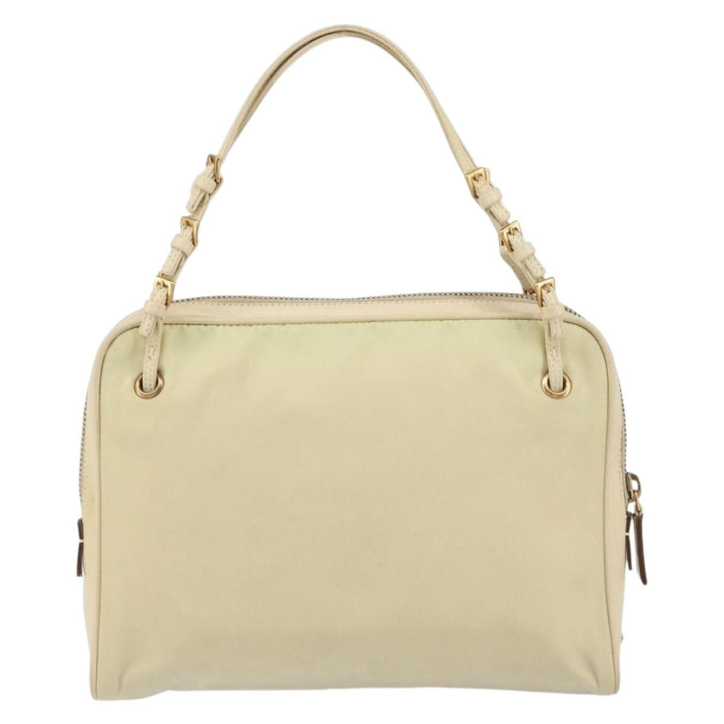 Prada Vintage Handbag Tessuto Beige Nylon Handbag