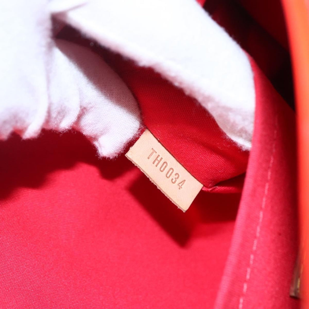 Louis Vuitton Biscayne Bay Handbag Monogram Vernis Red Patent_Leather Bag