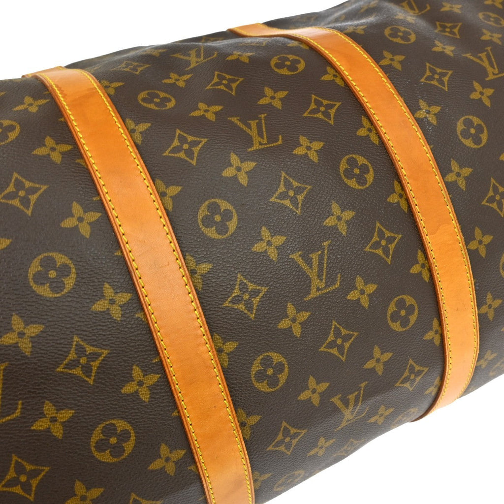 Louis Vuitton Keepall Bag Monogram Canvas Brown Canvas Travel Bag