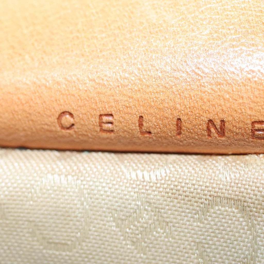 Celine Macadam Shoulder Bag Canvas Turquoise Suede Bag