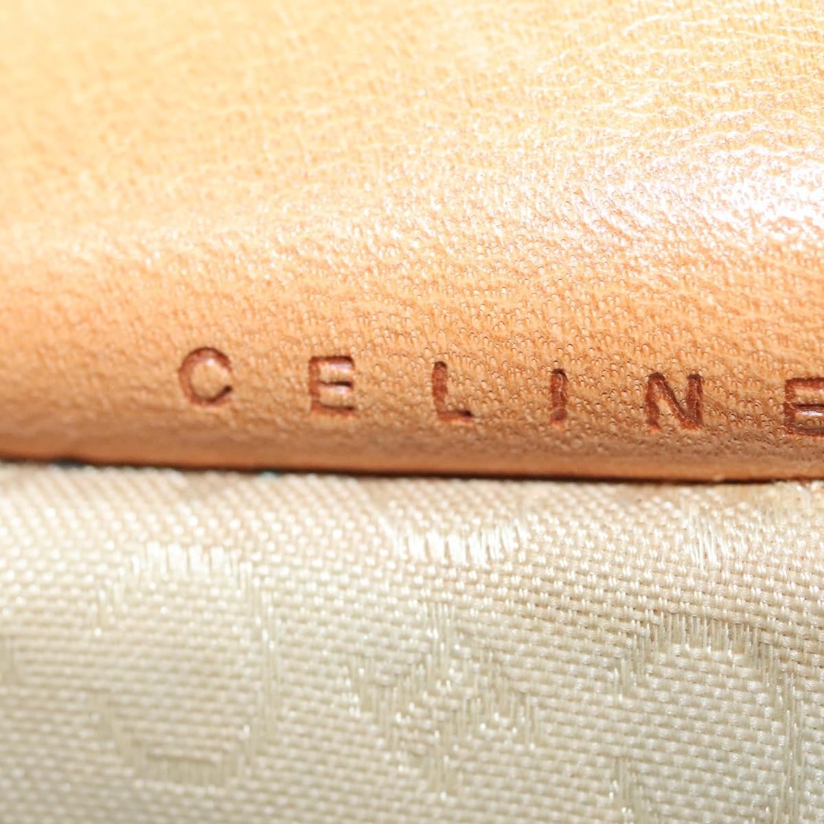 Celine Macadam Shoulder Bag Canvas Turquoise Suede Bag