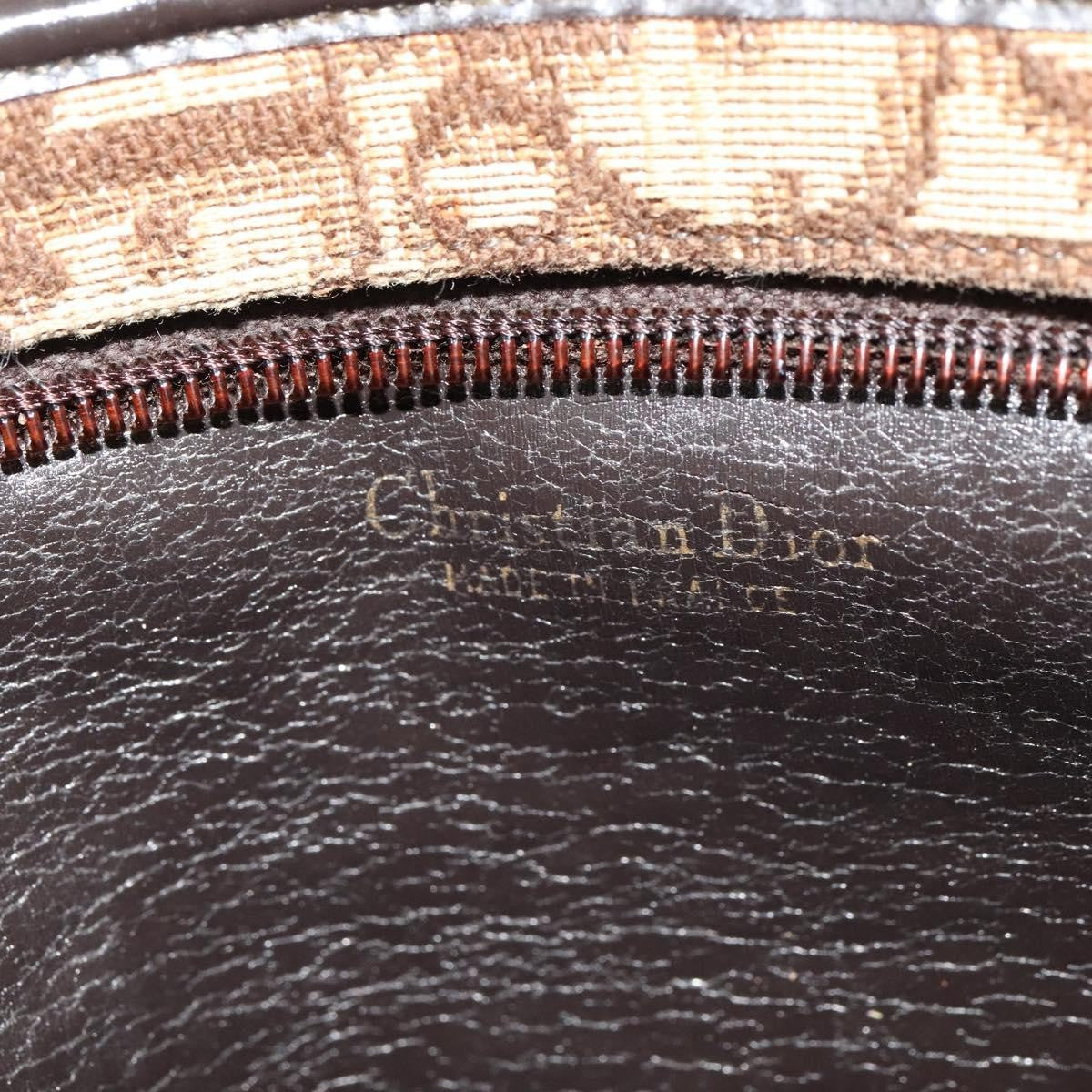 Christian Dior Vintage Trotter Shoulder Bag Canvas Brown Canvas Bag (Pre-Owned)