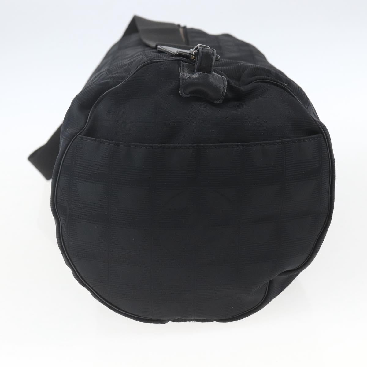 Chanel Travel Line Boston Bag Nylon Black Nylon Travel Bag Bag