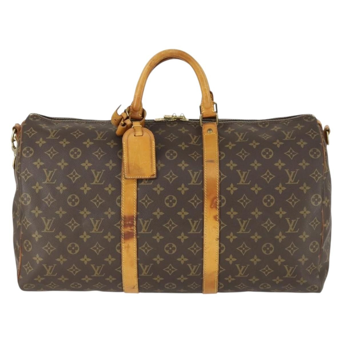 Louis Vuitton Keepall Bag Monogram Canvas Brown Canvas Travel Bag