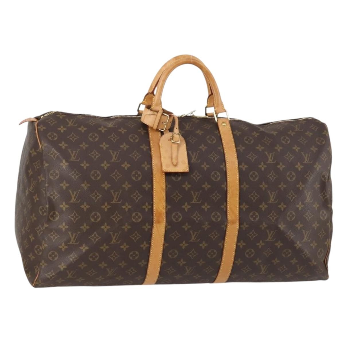 Louis Vuitton Keepall Bag Monogram Canvas Brown Canvas Travel Bag