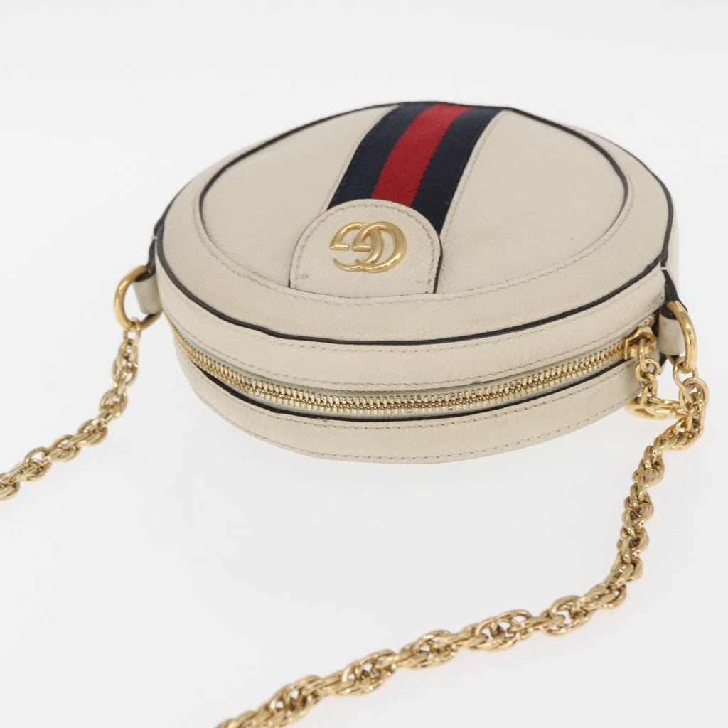 Gucci Gg Marmont Shoulder Bag Matelasse Leather White Leather Shoulder Bag Bag (Pre-Owned)