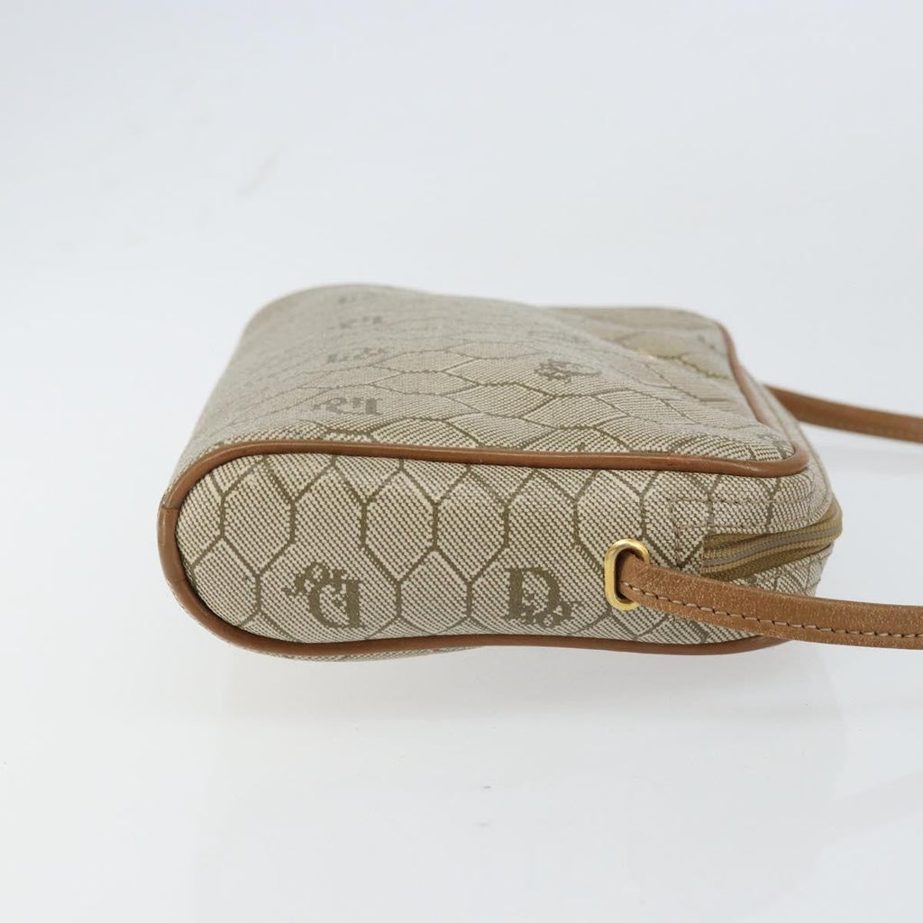 Christian Dior Vintage Honeycomb Shoulder Bag Canvas Beige Canvas Shoulder Bag Bag (Pre-Owned)