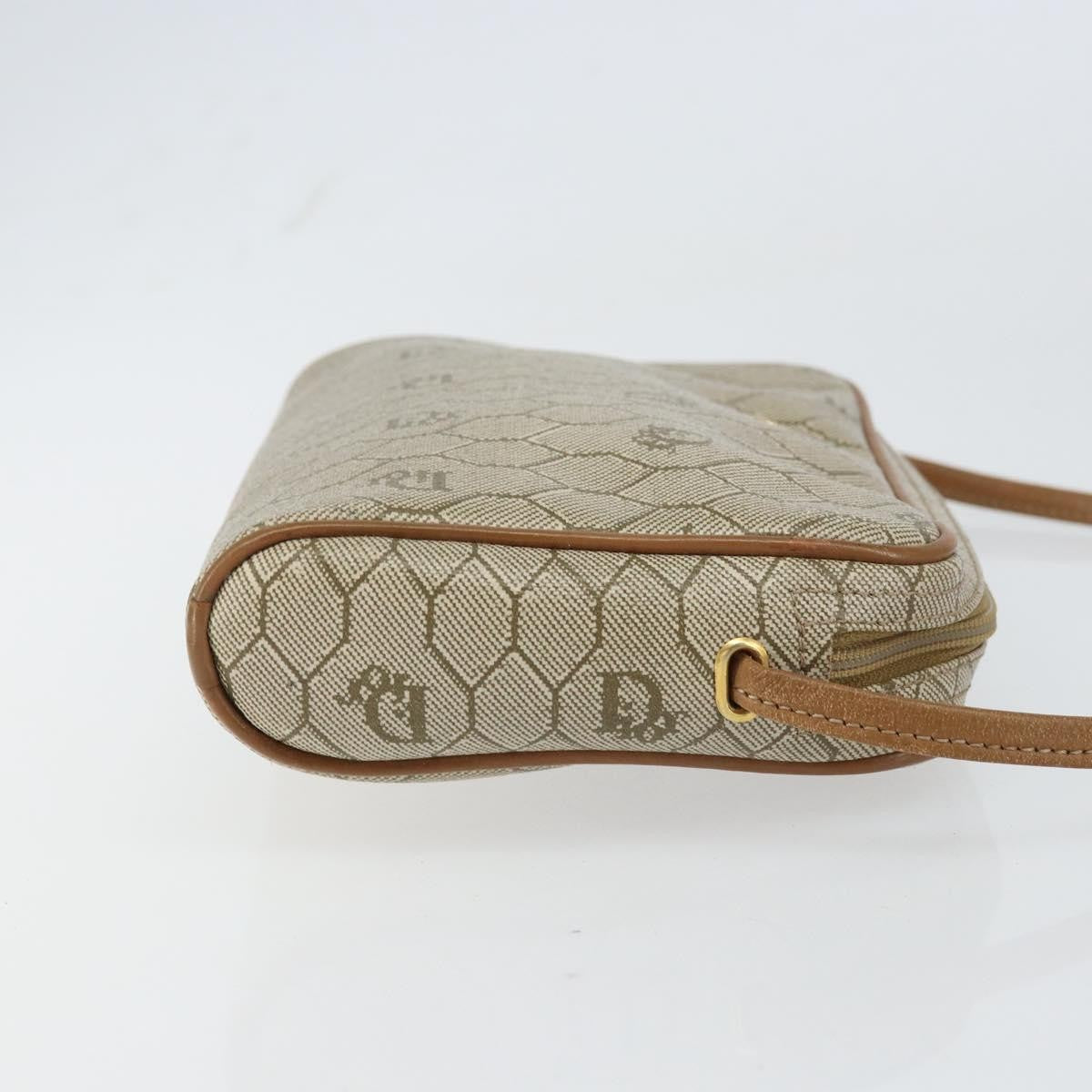 Christian Dior Vintage Honeycomb Shoulder Bag Canvas Beige Canvas Shoulder Bag Bag (Pre-Owned)