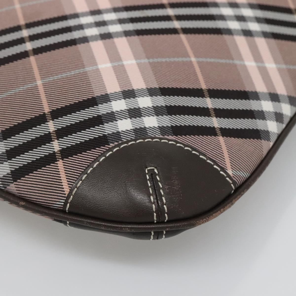 Burberry Nova Check Blue Label Canvas Pink Canvas Shoulder Bag