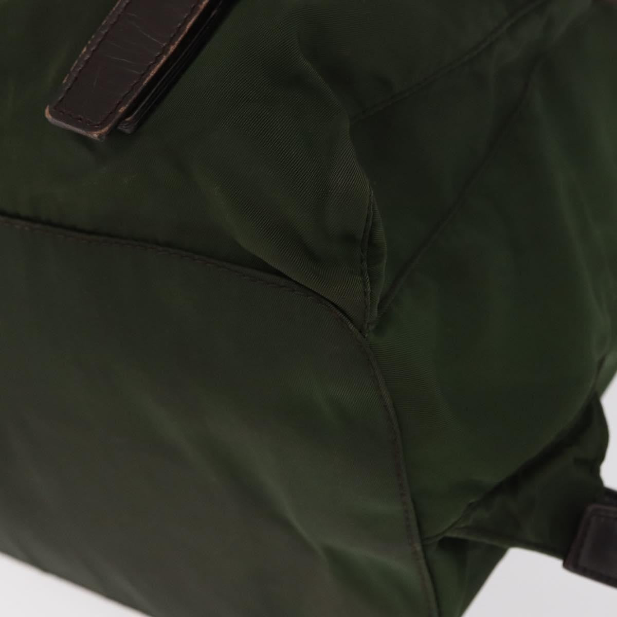 Prada Double Front Pocket Backpack Tessuto Khaki Nylon Backpack Bag