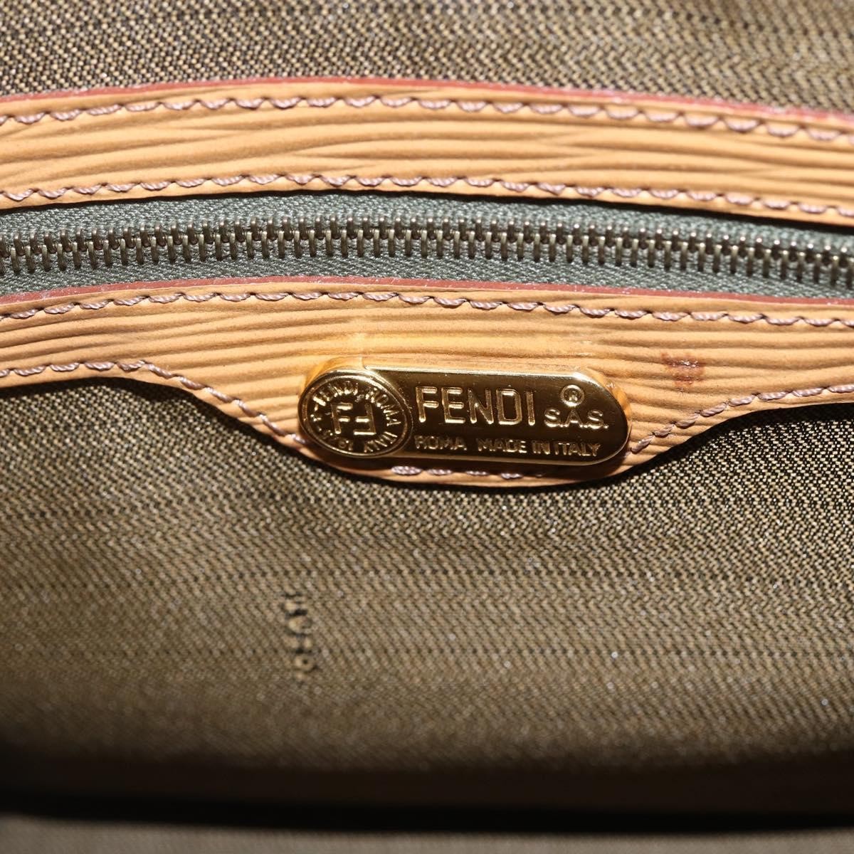 Fendi Vintage Top Handle Bag Zucca Canvas Brown Canvas Handbag