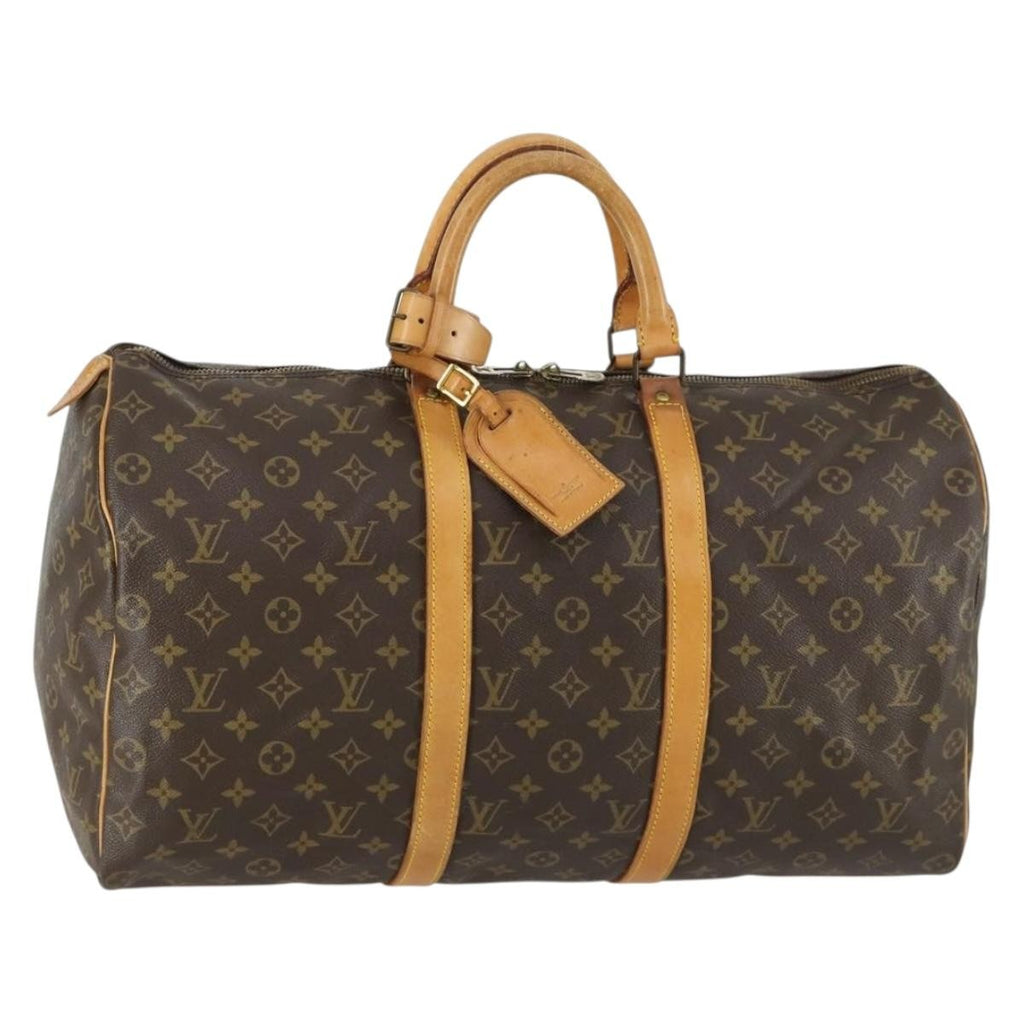 Louis Vuitton Keepall Bag Monogram Canvas Brown Canvas Travel Bag