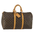 Louis Vuitton Keepall Bag Monogram Canvas Brown Canvas Travel Bag
