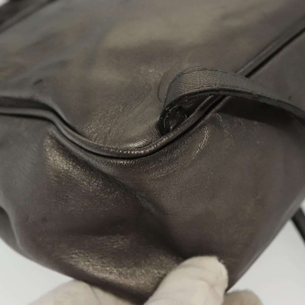 Bottega Veneta Intrecciato Backpack Patent Leather Metallic Leather Backpack Bag