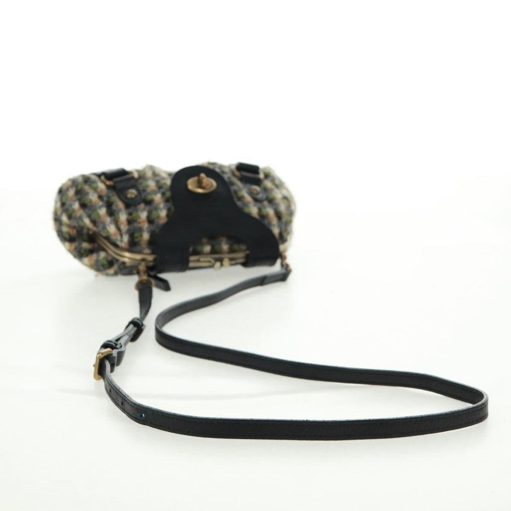 Burberry Blue Label Shoulder Bag Tweed Green Tweed Shoulder Bag