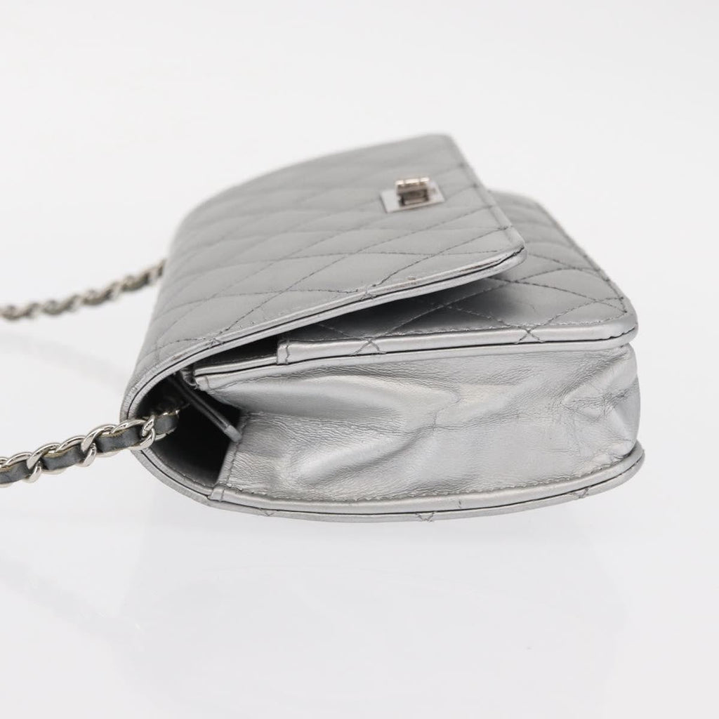 Chanel Reissue 2.55 Wallet On Chain Quilted Lambskin Silver Leather Shoulder Bag Bag