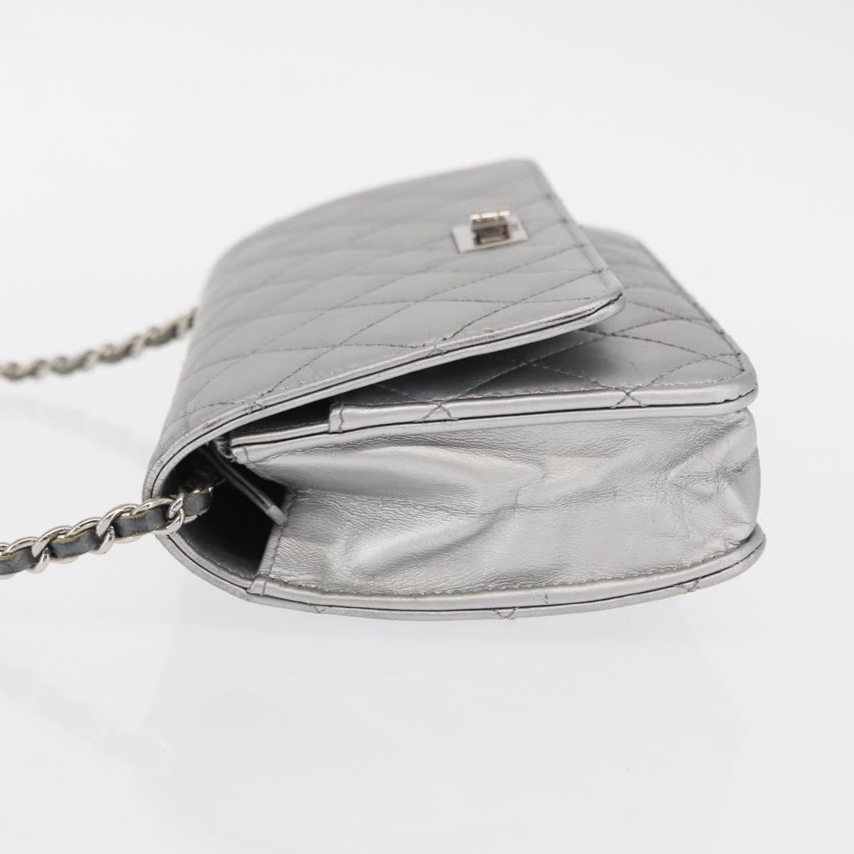 Chanel Reissue 2.55 Wallet On Chain Quilted Lambskin Silver Leather Shoulder Bag Bag