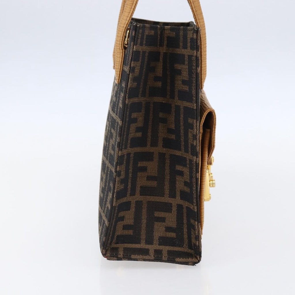 Fendi Vintage Top Handle Bag Zucca Canvas Brown Canvas Handbag