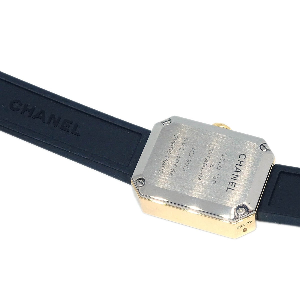 Chanel Premiere Velours Mini Quartz Watch Titanium With Yellow Gold And Velvet Rubber With Diamond Dial Watch