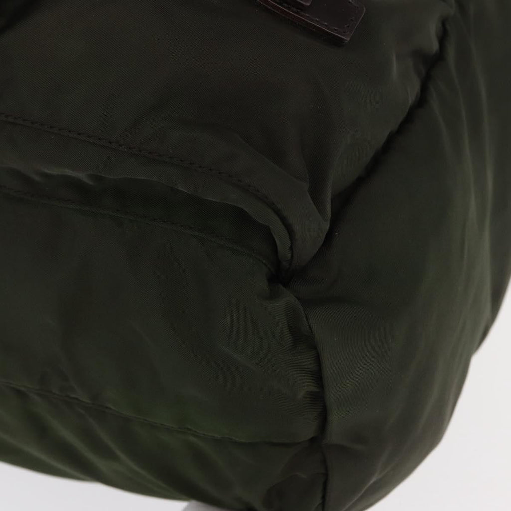 Prada Double Front Pocket Backpack Tessuto Khaki Nylon Backpack Bag