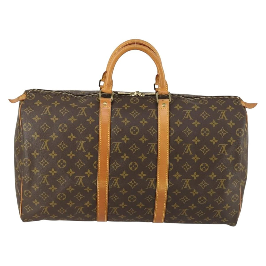 Louis Vuitton Keepall Bag Monogram Canvas Brown Canvas Travel Bag