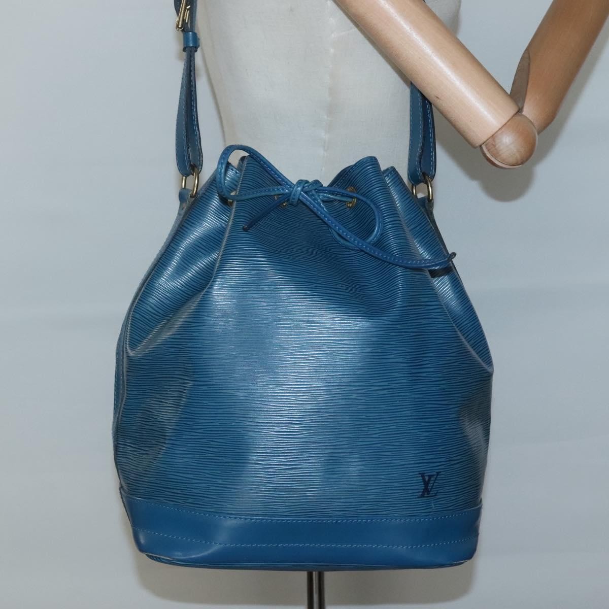 Louis Vuitton Noe Handbag Epi Leather Blue Leather Bag