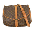 Louis Vuitton Saumur Handbag Monogram Canvas Brown Canvas Shoulder Bag