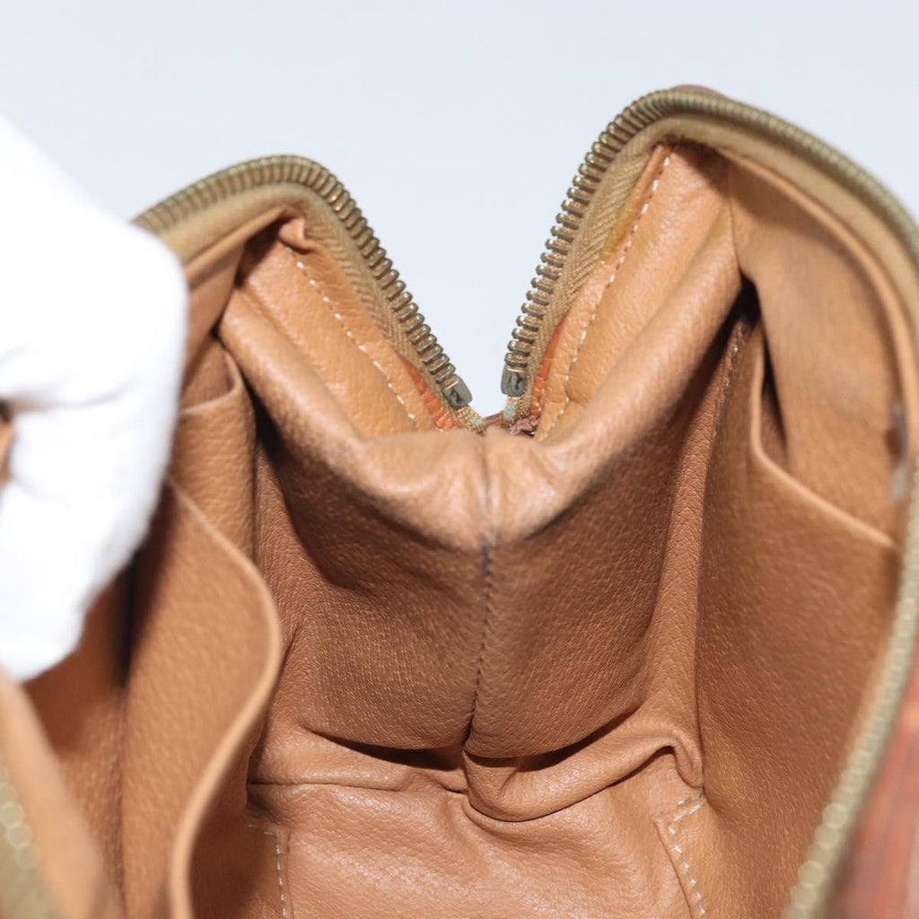 Celine Macadam Pochette Canvas And Leather Brown Canvas Clutche & Pouche Bag