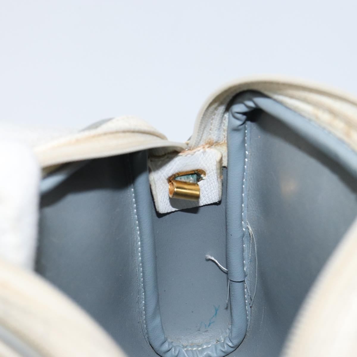 Christian Dior Vintage Honeycomb Shoulder Bag Canvas White Canvas Shoulder Bag Bag (Pre-Owned)