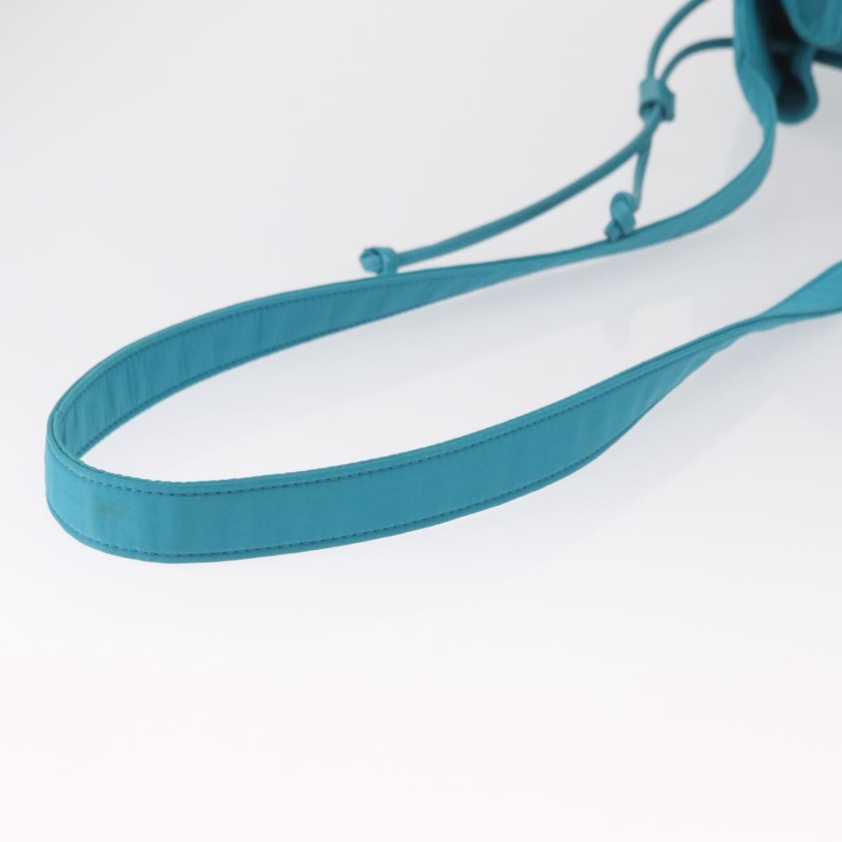Saint Laurent Vintage Shoulder Bag Nylon Turquoise Nylon Shoulder Bag Bag (Pre-Owned)