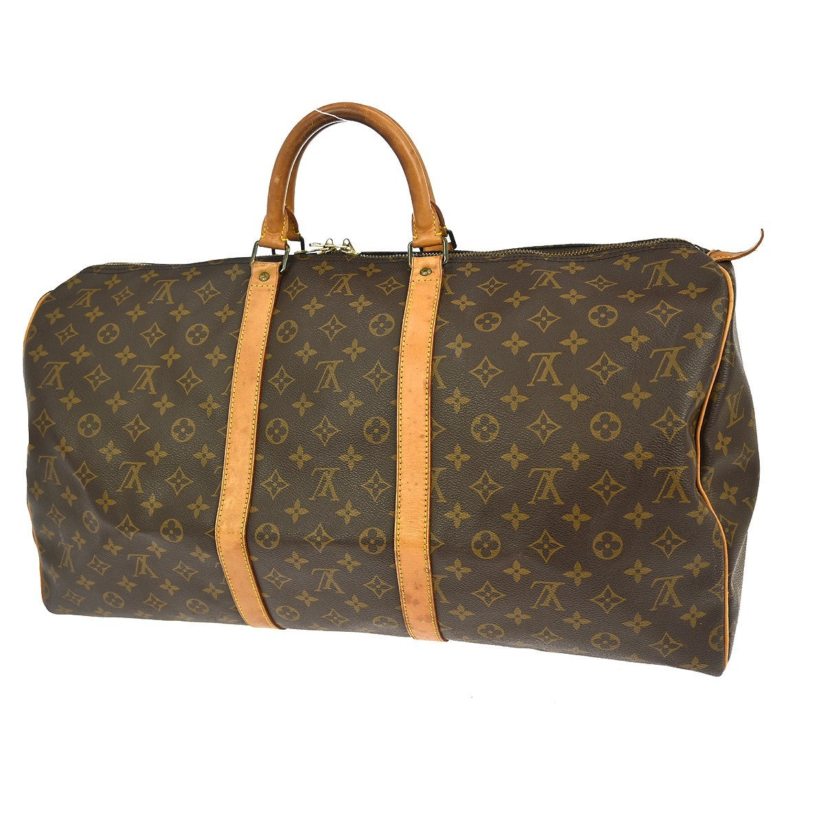 Louis Vuitton Keepall Bag Monogram Canvas Brown Canvas Travel Bag
