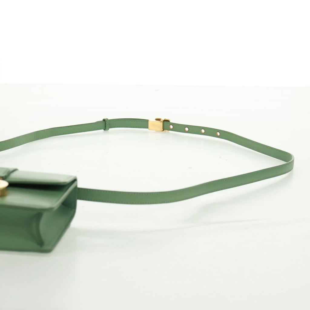 Christian Dior 30 Montaigne Flap Bag Leather Green Leather Shoulder Bag Bag (Pre-Owned)