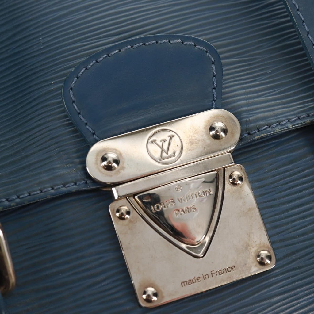 Louis Vuitton Segur Handbag Epi Leather Blue Leather Shoulder Bag