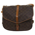 Louis Vuitton Saumur Handbag Monogram Canvas Brown Canvas Shoulder Bag
