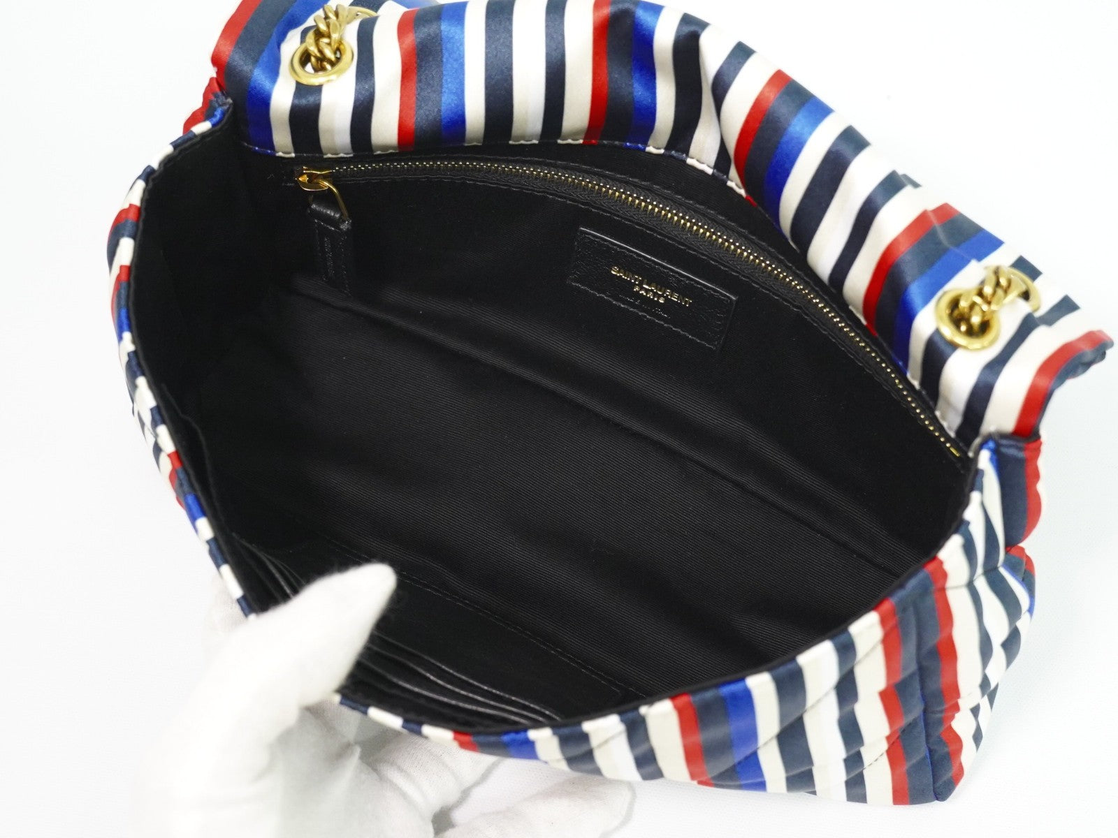 Saint Laurent Jamie Flap Bag Quilted Printed Silk Multicolour Silk Shoulder Bag Bag (Pre-Owned)