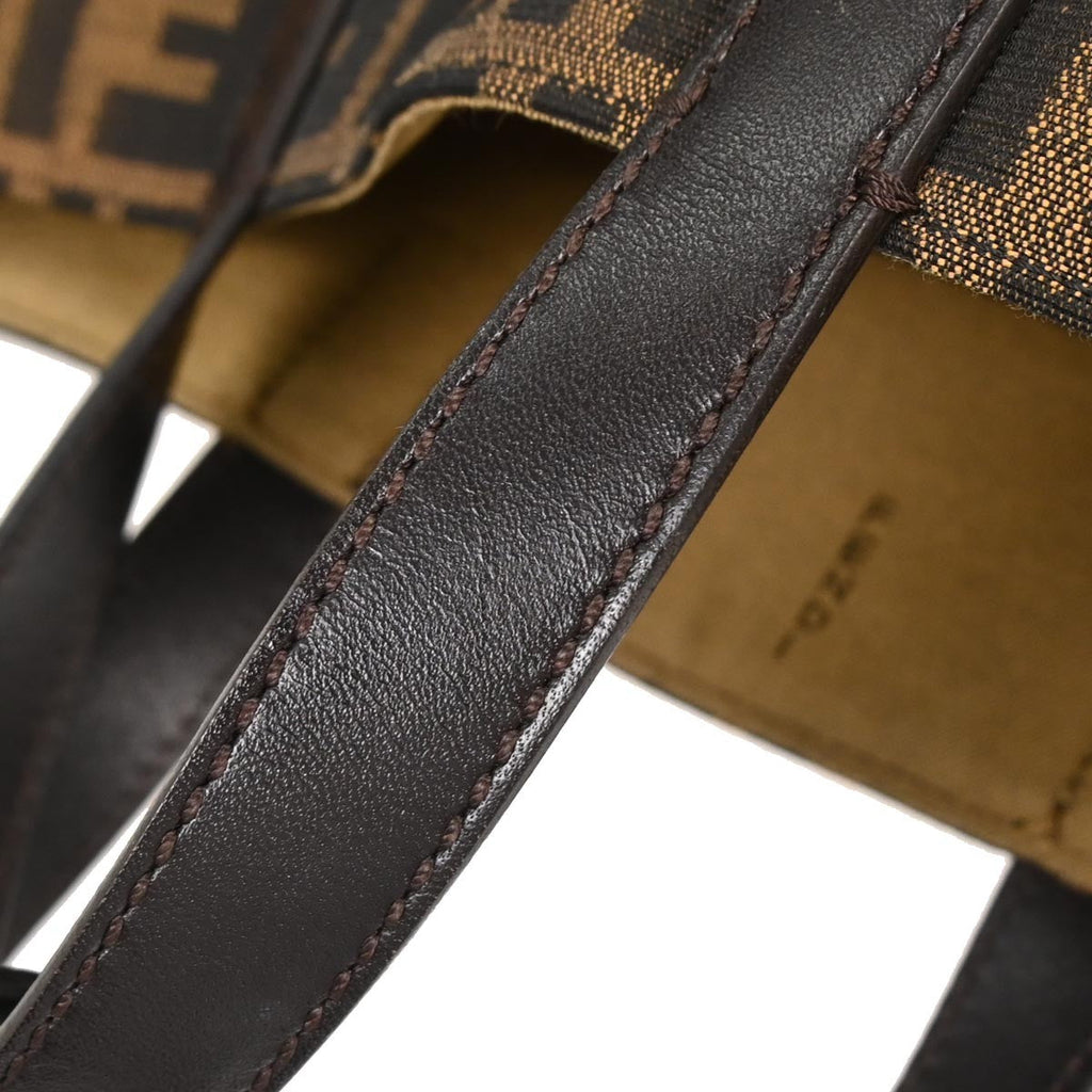 Fendi Special Shopping Tote Zucca Canvas Brown Canvas Tote Bag Bag