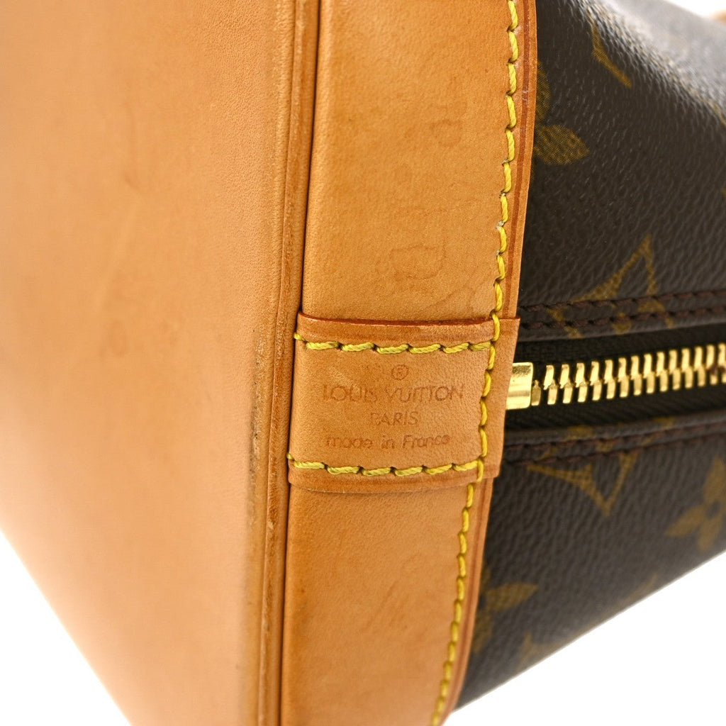 Louis Vuitton Alma Handbag Monogram Canvas Brown Canvas Handbag