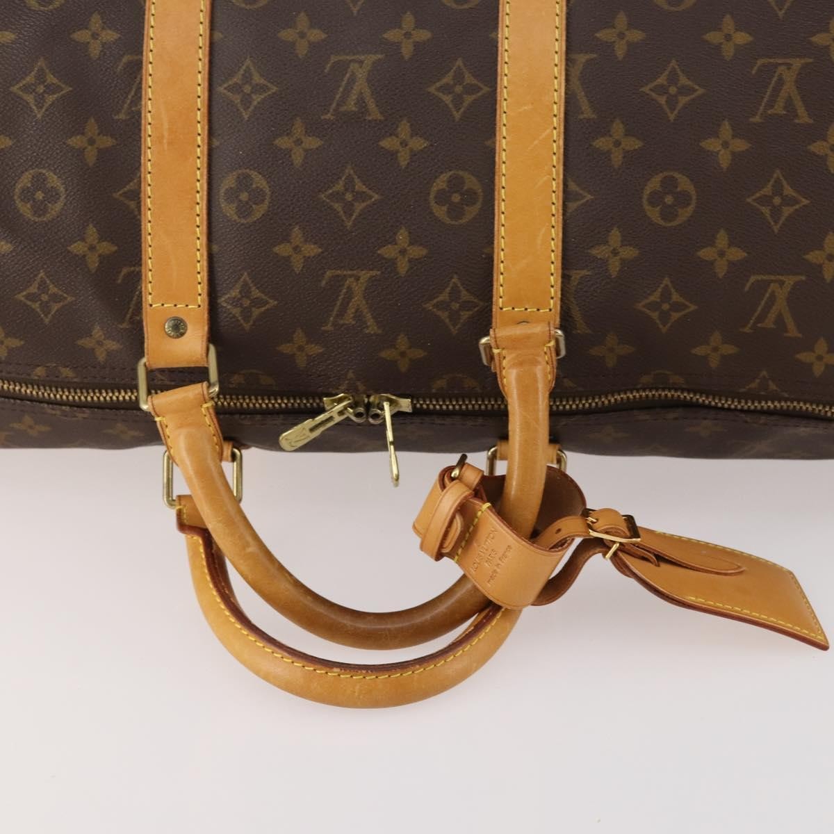 Louis Vuitton Keepall Bag Monogram Canvas Brown Canvas Travel Bag