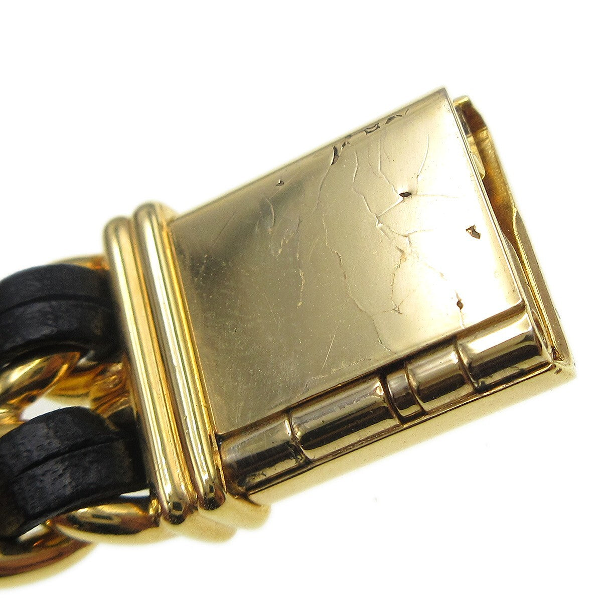 Chanel Premiere Rock Quartz Watch Plated Metal And Leather Watch