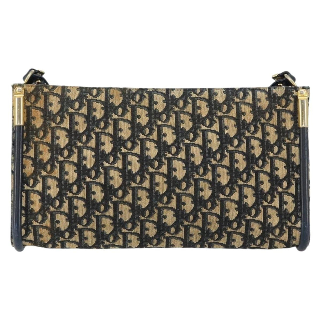 Christian Dior Vintage Trotter Shoulder Bag Canvas Navy Canvas Shoulder Bag Bag (Pre-Owned)