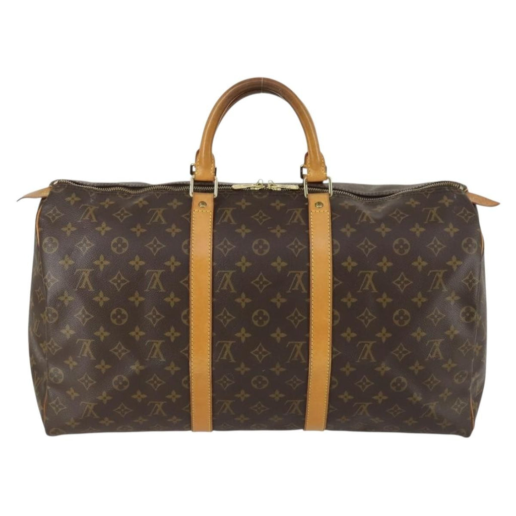 Louis Vuitton Keepall Bag Monogram Canvas Brown Canvas Travel Bag