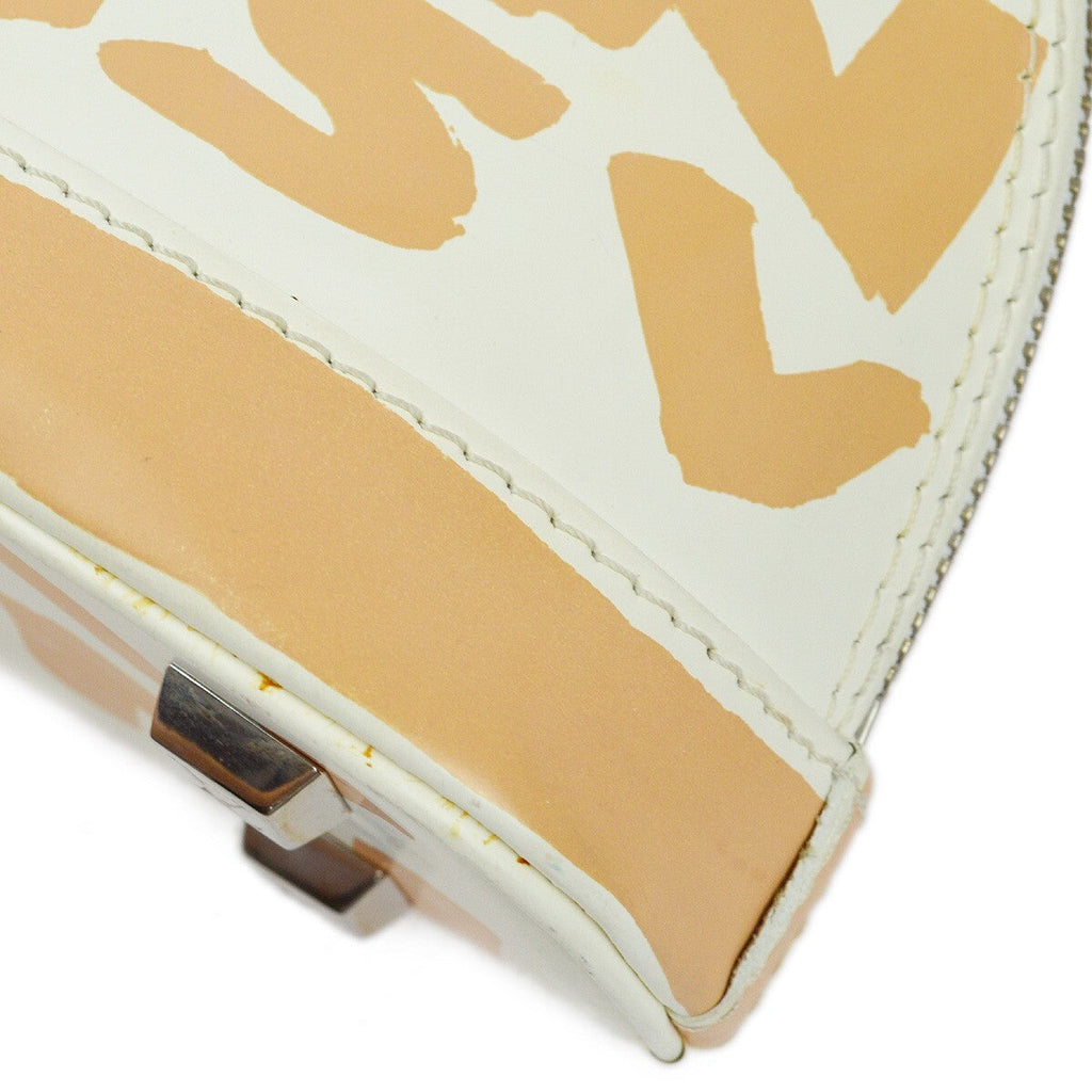Louis Vuitton Alma Handbag Limited Edition Graffiti Leather Beige Leather Handbag