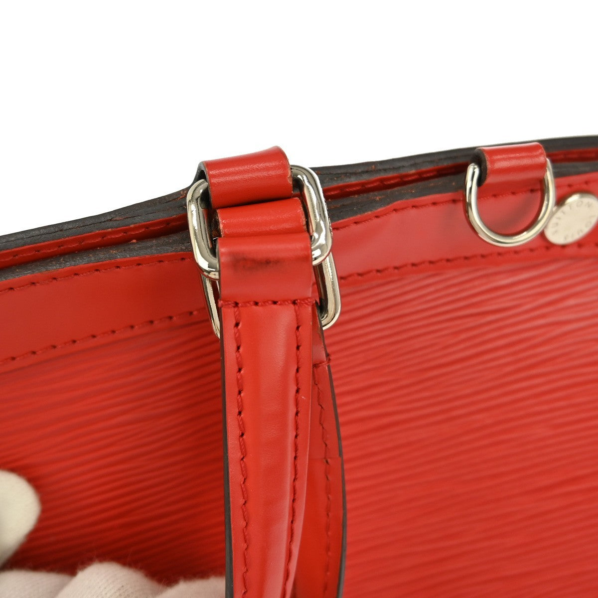 Louis Vuitton Brea Handbag Epi Leather Red Leather Handbag